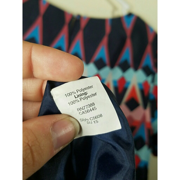 J. Crew Geometric Print Tribal Pattern Shift Dress - Picture 7 of 7